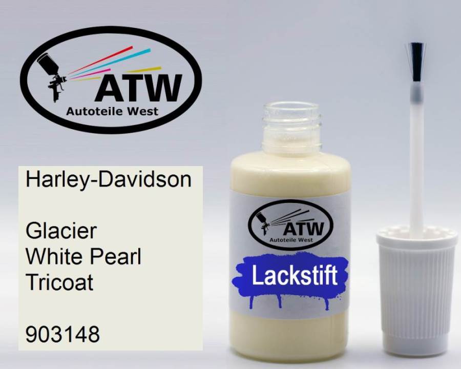 Harley-Davidson, Glacier White Pearl Tricoat, 903148: 20ml Lackstift, von ATW Autoteile West.